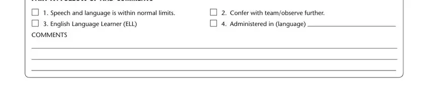 Mcps Form 335 37 PARTIVFOLLOWUPANDCOMMENTS, and COMMENTS blanks to complete
