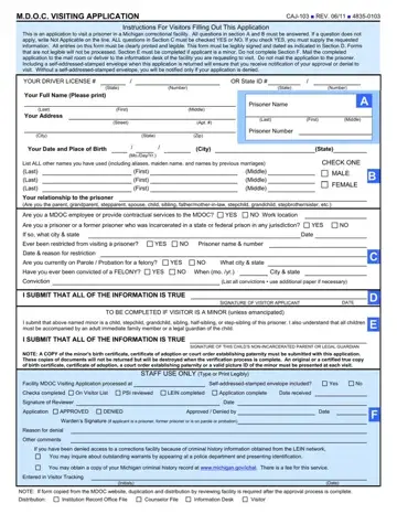 Mdoc Visiting Application Form Preview