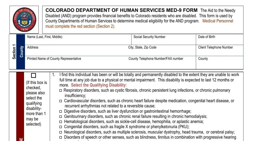 step 1 to filling in med 9