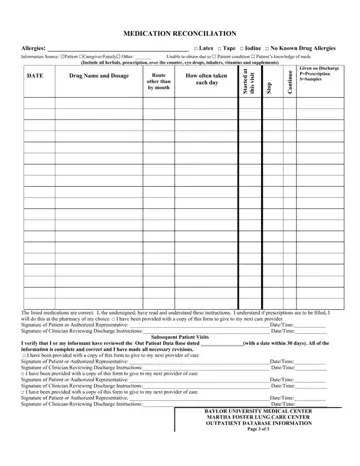 Med Rec And Schedule Template Form Preview