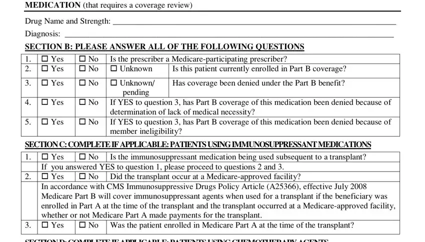 Entering details in medco medicare part d prime prior authorization form stage 3