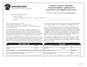 Medicaid Application Pa 600L Form Preview