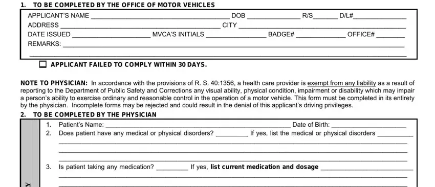 filling out dmv medical review form part 1