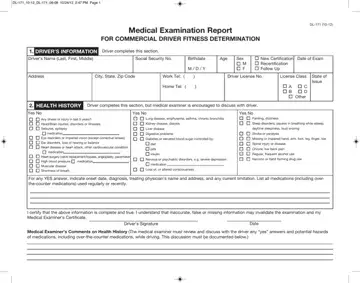 Medical Examination Report Form Preview