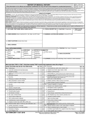 Medical Form 2807 Preview