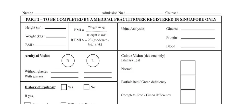 Completing Medical Form Singapore step 4