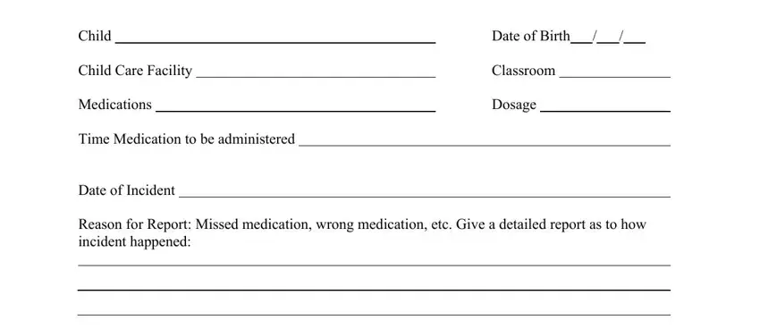 part 1 to completing medication error incident report sample letter