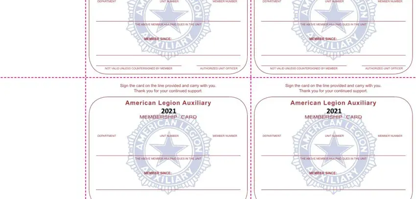 american legion auxiliary national headquarter member data form  fields to complete