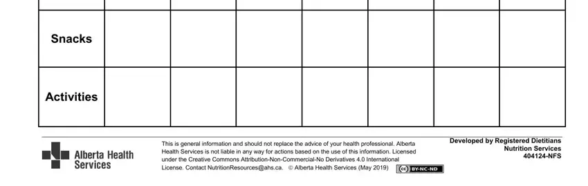 Entering details in daycare templates' part 2