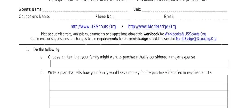 portion of empty spaces in personal fitness merit badge workbook 2018