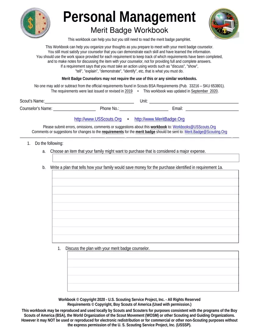 Merit Badge Personal Fill Out Printable PDF Forms Online