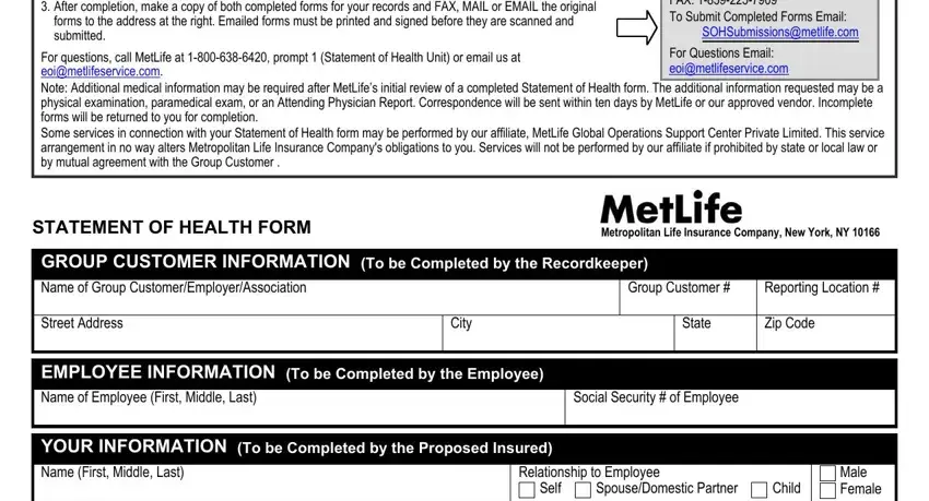 Met Life Evidence Of Insurability Pdf Form Formspal 3601