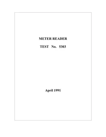 Meter Reader Practice Test Preview