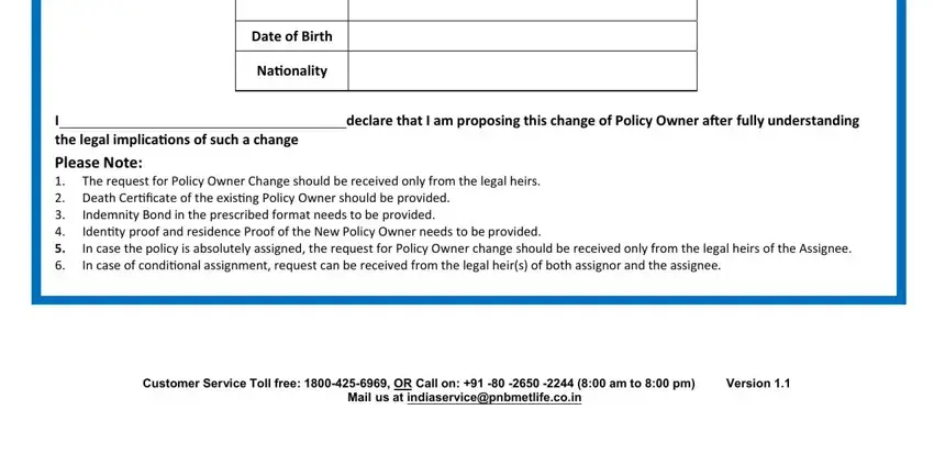 part 2 to finishing melife change of policy ownership form