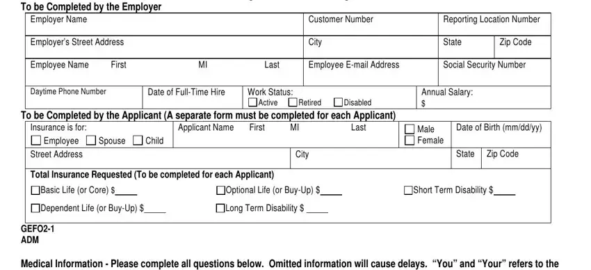 statement of health form metlife empty fields to complete