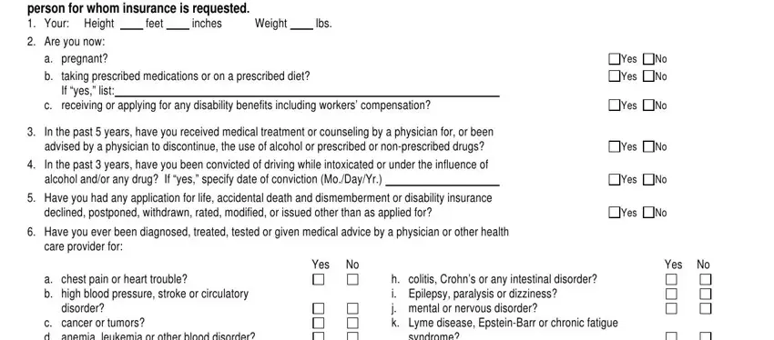 part 2 to entering details in statement of health form metlife