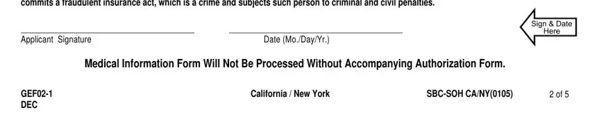 Entering details in statement of health form metlife step 5