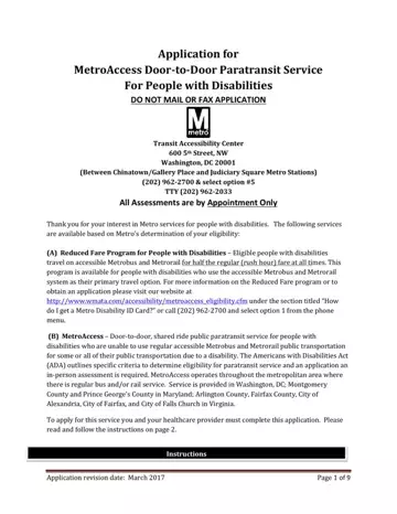 Metro Access Application Preview