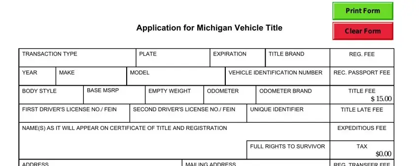 Mi Tr 11l Application Title ≡ Fill Out Printable Pdf Forms Online 3108