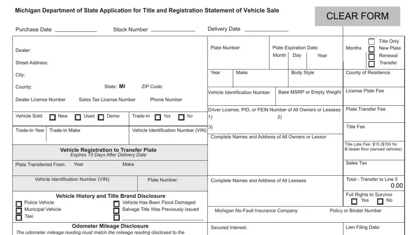 vehicle rd 108 spaces to fill in