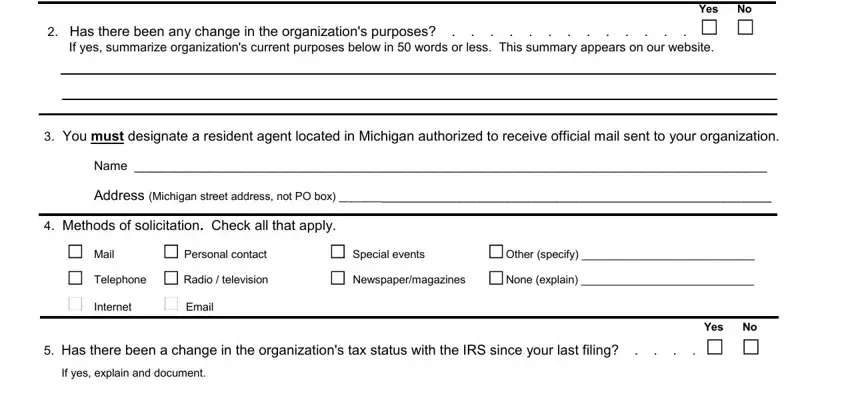 stage 2 to entering details in michigan renewal solicitation
