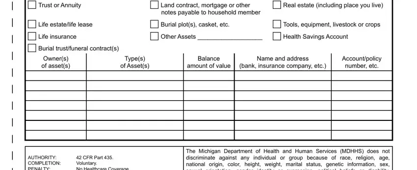 step 3 to finishing michigan medicaid application