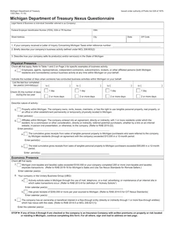 Michigan Form 1353 Preview