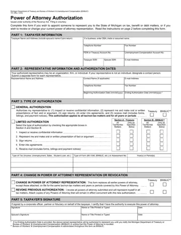 Michigan Form 151 Preview