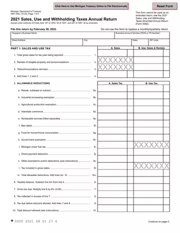Michigan Form 165 Preview