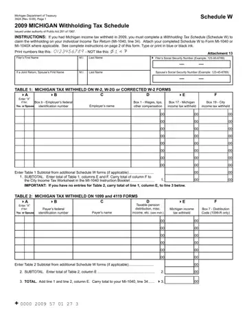Michigan Form 3924 Preview