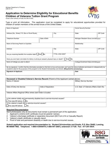 Michigan Form 4363 Preview