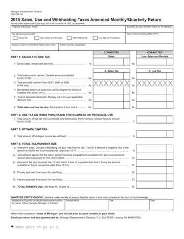 Michigan Form 5092 Preview