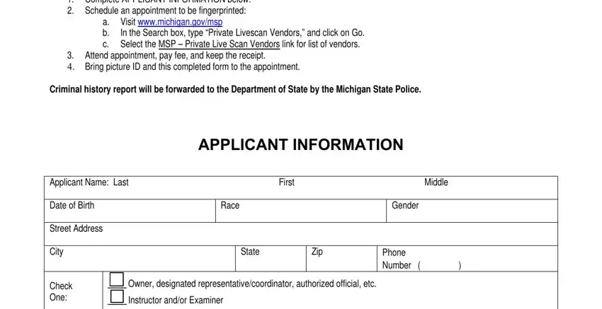 michigan applicant fingerprint card ri 008 fields to fill in