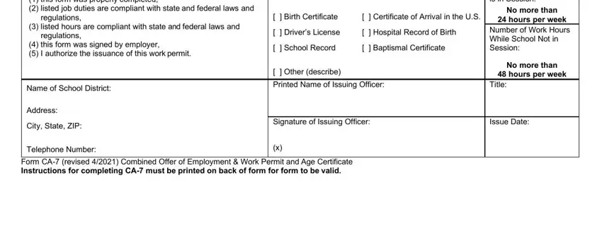 Entering details in michigan work permit part 2