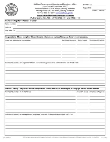 Michigan Lcc 3010 Form Preview