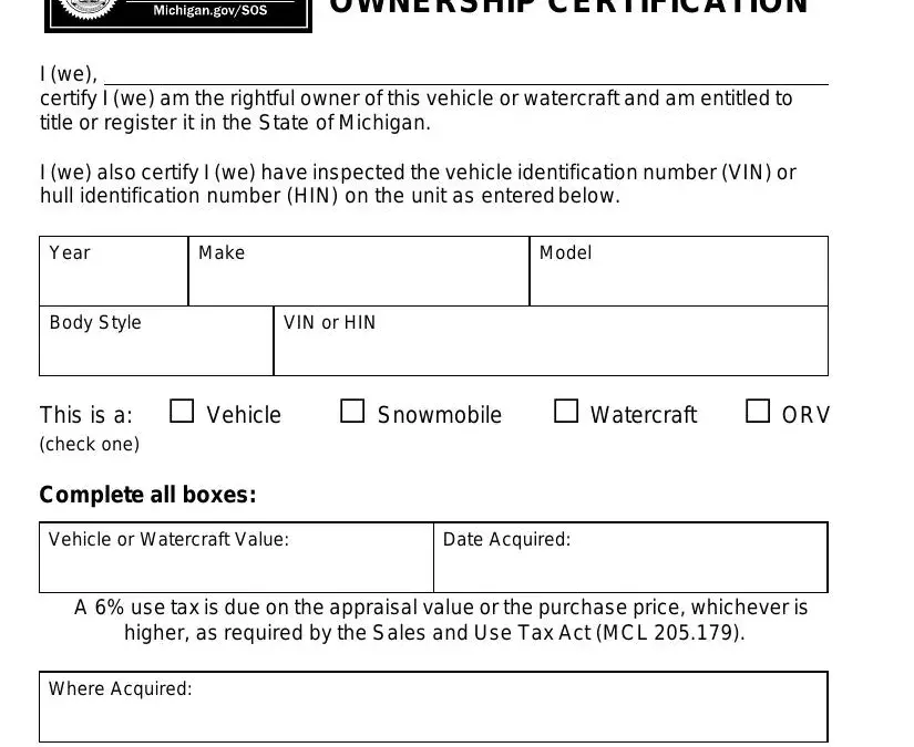 completing tr 205 form michigan part 1