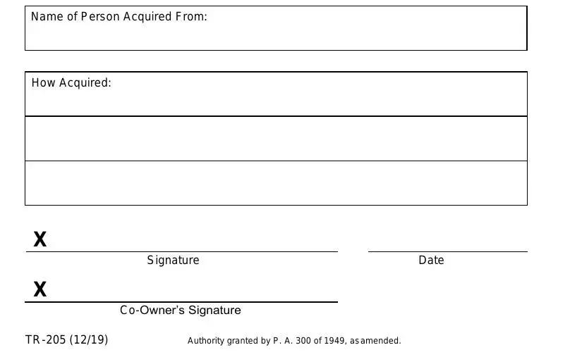 stage 2 to completing tr 205 form michigan