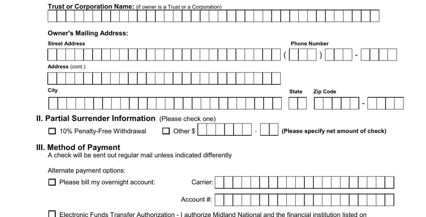 step 2 to finishing midland national life insurance forms