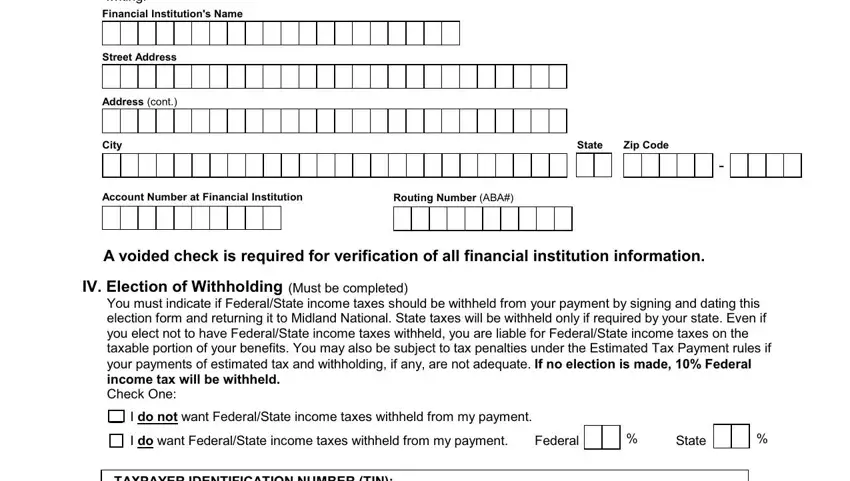 Finishing midland national life insurance forms step 4