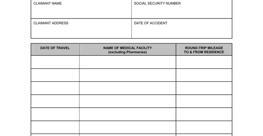 workers comp mileage form gaps to fill out