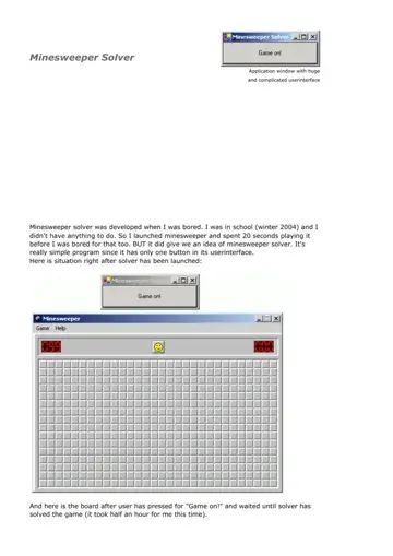 Minesweeper Solver Online Form Preview