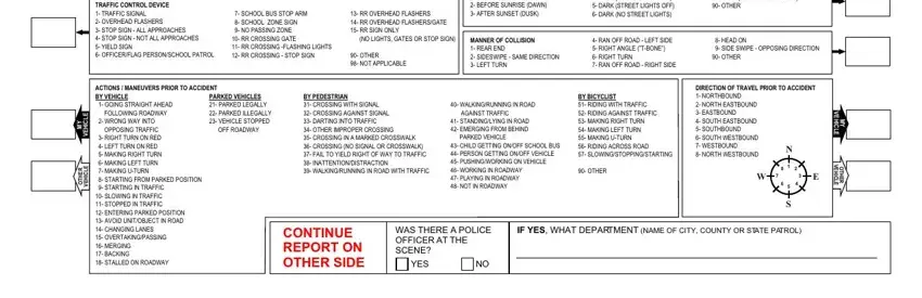 Completing mn motor vehicle crash report stage 3