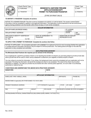 Minnesota Application Permit Form Preview