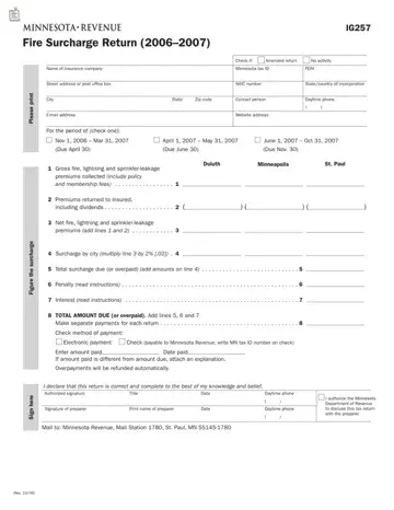 Minnesota Form Ig257 Preview