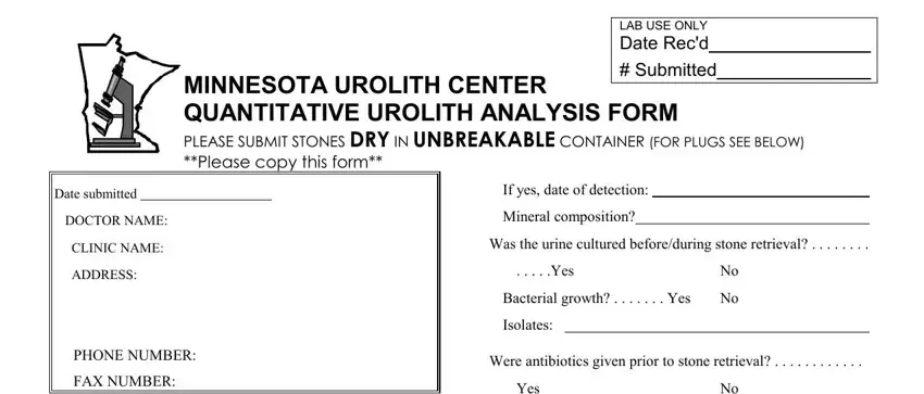 part 1 to filling in urolith center minnesota