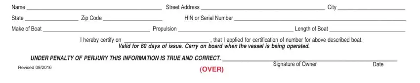 part 3 to finishing ms boat registration form