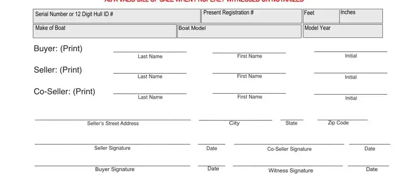 step 4 to filling out mississippi boat registration form