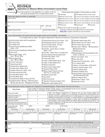 Missouri Form 4601 Preview