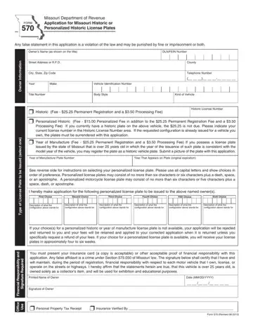 Missouri Form 570 Preview