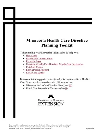 Mn Care Directive Form Preview